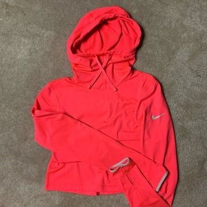 Hot pink nike pro sweatshirt
